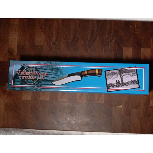 Valley Forge Hunting Knife High Carbon Steel 3.75MM w/ Leather Sheath VF-143PW - Picture 10 of 11